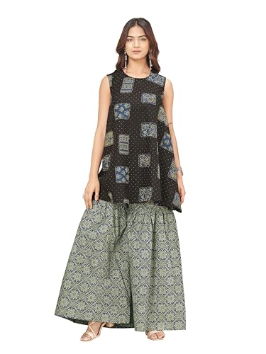 Image of Womanista Women Printed Cotton Kurta Set for Woman | Jaipur Coord Set | Farshi Salwar Suit