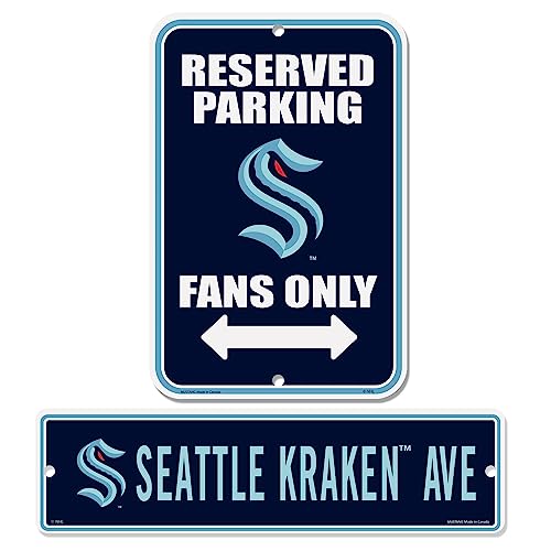 Seattle Kraken Parking & Street 2 Pack Sign Set
