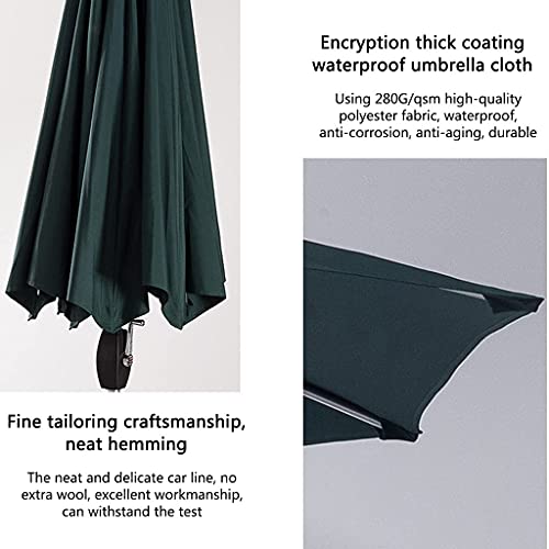 Sombrilla con protección solar de 250cm impermeable y mástil de aluminio 6