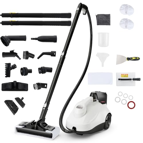 GOPLUS Nettoyeur Vapeur 2000W, Pression 5 Bars, 17 Accessoires & Réservoir d'Eau 1,8 L, Nettoyeur...