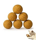 HOLYCAT 猫 おもちゃ ボール 6個セット 猫のおもちゃ 天然コルク 無添加 ねこ おもちゃ 静音ローリングで 猫 おもちゃ 一人遊び 丈夫で長持ち 猫 知育玩具 噛むおもちゃ 歯磨きおもちゃ ネコ おもちゃ 運動不足解消 ストレス軽減 豊容 嗅覚用 知育 子猫 成猫 高齢猫 猫 かみかみ おもちゃ