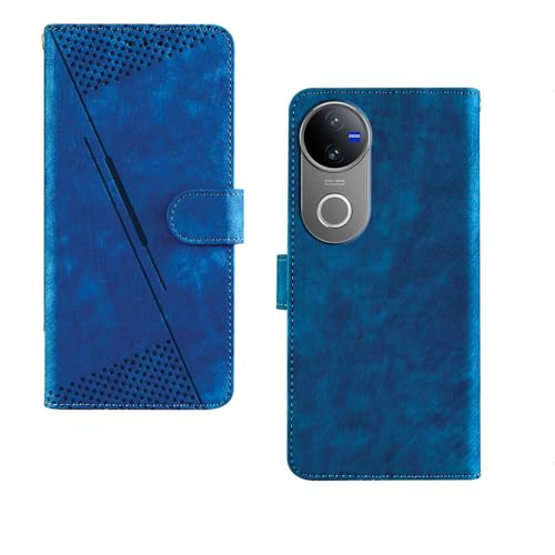 Image of Inktree Vivo V50 5G Flip Cover | Built in RFID Blocking Material Wallet & Stand | Flip Cover for Vivo V50 5G - Royal Blue