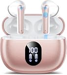 ZZU Wireless Earbuds, Bluetooth Ear Buds with Big Bass Stereo Sound, 48 Hours Playtime, Lightweight in-Ear Fit Earphones, IPX7, Hands-Free Calls with AI for iPhone, Android, Pad, Sports, Workout
