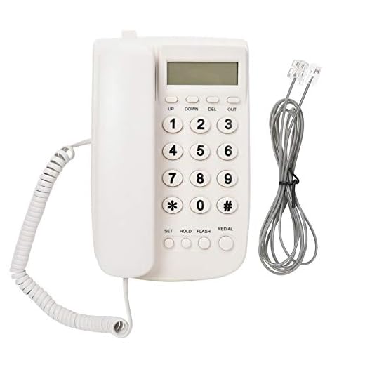 logozoe Corded Phone, Landline Phone with Answering Machine, Desktop Wall Phone for Home/Hotel/Office with Automatic Identification of The FSK/DTMF Dual System(White)