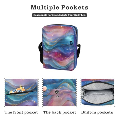 Burgundy Blue Rainbow mens messenger bag Shoulder Bag For Woman Croos Body Purses Adjustable Strap for business Outdoor Daily2