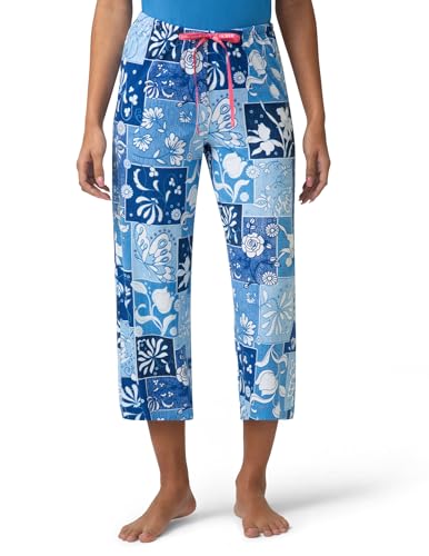 Image of HUE Women's Spring Pajama Separates Soft Whimsical Print Pjs with Flowers, Animals, Garden Themed Pjs, Cocktails