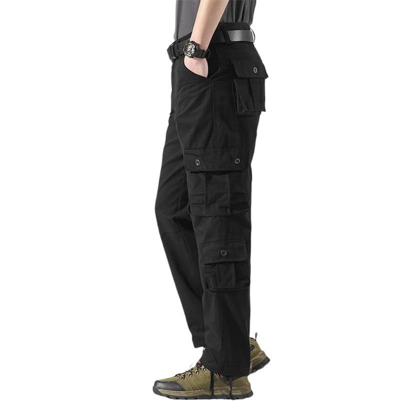 Pantalon cargo long homme multipoches USTZFTBCL coupe droite pour le plein air