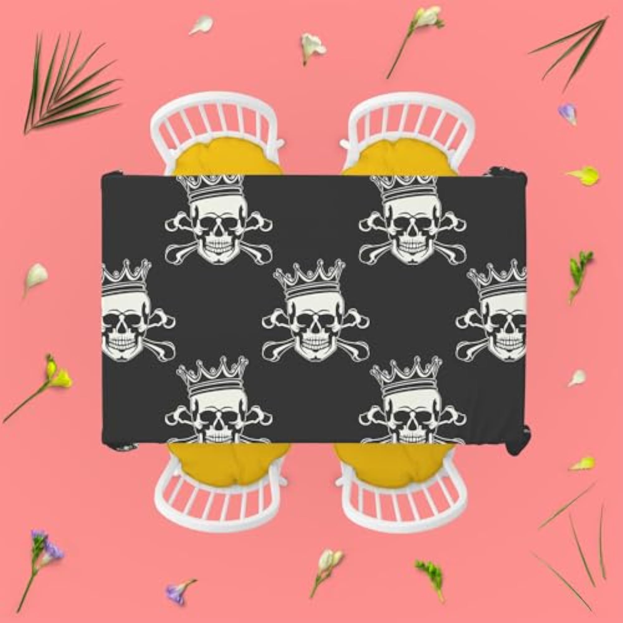 Crown Skull Table Cloth Cover for Dining & Center Table