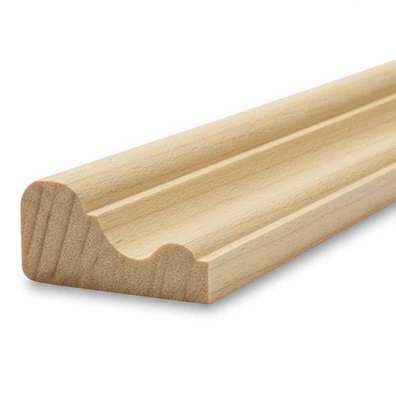 Solid Pine Panel Moulding (W) 28mm x (T) 15mm Smooth Softwood Trim for DIY Wall Panelling, Picture Frames, Shaker Panels, Wainscoting Paintable Moulding