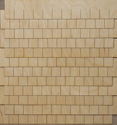 Miniature Dollhouse Shingle Strips Rectangular Style