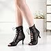 Imagen de AOQUNFS Botas de Baile Latino Mujer Botines de Baile Tacón Alto Zapatos de Salsa y Bachata Tango Práctica y Performance de Salon