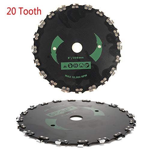 Miniatura 4 de Cortador de cepillo de 9 pulgadas, motosierra, recortadora de dientes, hoja de carburo de repuesto, 10,000 RPM, 9 pulgadas, 20 dientes para