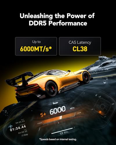 Image of Lexar DDR5 RAM 16GB Kit (2x8GB) 6000MHz, DRAM 288-Pin UDIMM Desktop Memory, High Performance Gaming Computer Memory Supports Intel XMP 3.0 /AMD EXPO, On-die ECC, 1.25V