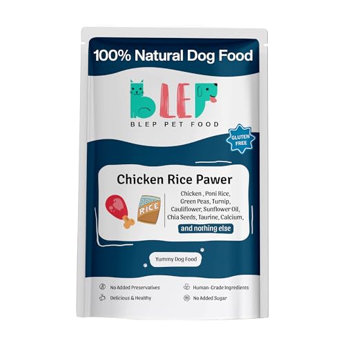 Image of BLEP Chicken Rice Natural Dog Food 100g | 1 Pack | Zero Preservatives|Aids Joint Health & Digestion|Collagen Rich| Human Grade, Natural Wet Dog Food|Ideal for All Breeds