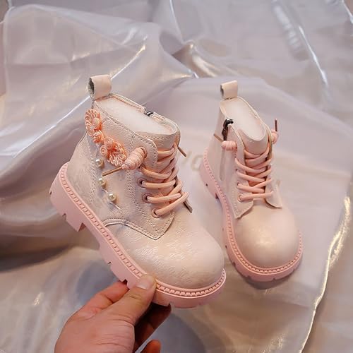 IWIHMIV Girls Ankle Boots Toddler Riding Boots Girl Winter Boots Girl Snow Boots Short Boots Girls Waterproof Winter Snow Boots2