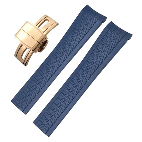 Bracelet de montre en silicone de 22mm pour modèles 5168g et 5968g à extrémité incurvée