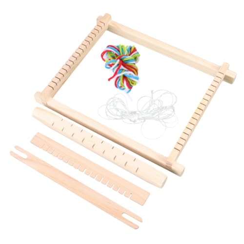HAPINARY Wooden Handloom for Kids DIY Weaving Loom Toys Kids Sewing Machine Creative Toys for Boys and Girls