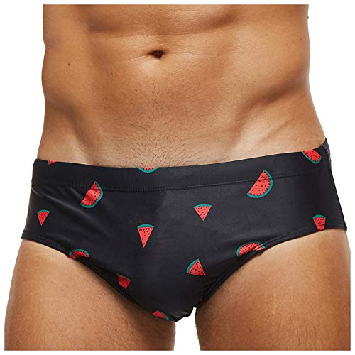 Men s Swimwear Bikini Swimming Briefs Drawstring Swimsuits Board Surf Swimming Briefs Adjustable Swim Trunks Spa Shorts (D, M)