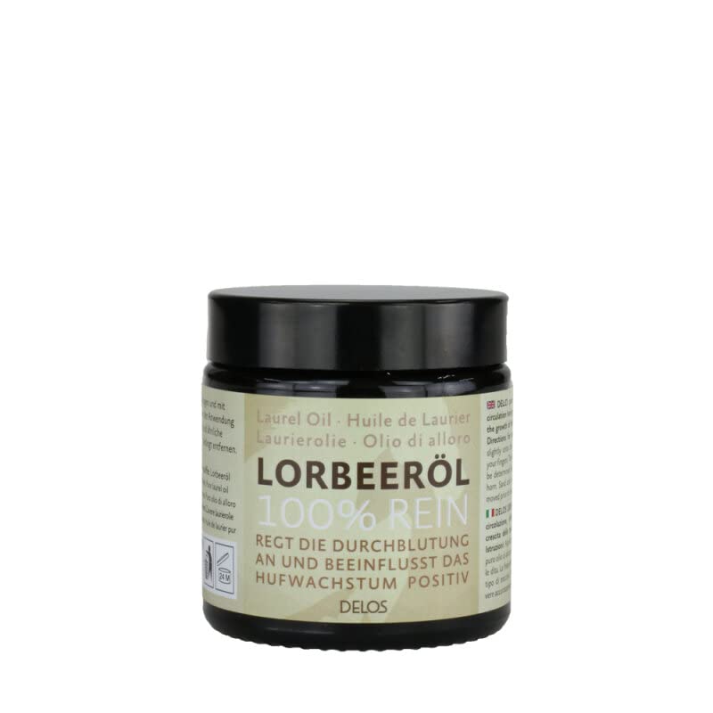 Delos Huile de laurier pure 100 ml – Pour sabots de chevaux, croissance des sabots, à la maison