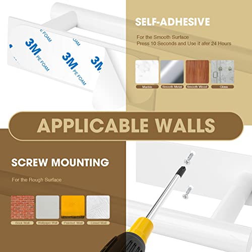 Jdgou Paper Towel Holder Self Adhesive Or Drilling,Paper Towel Holder Under Cabinet,Paper Towel Holder Wall Mount Waterproof And Rustproof,Perfect Kitchen Organization For Kitchen,Bathroom,Sink White #TOP5