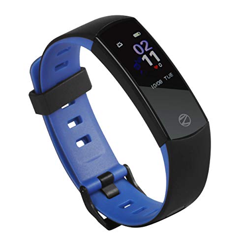 ZEB-FIT550CH, Zebronics Smart Fitness Band with Color Display, Heart Rate Monitor, Pedometer,Sleep Monitoring, Caller ID,Incoming Call Rejection & Music Control. (Blue)