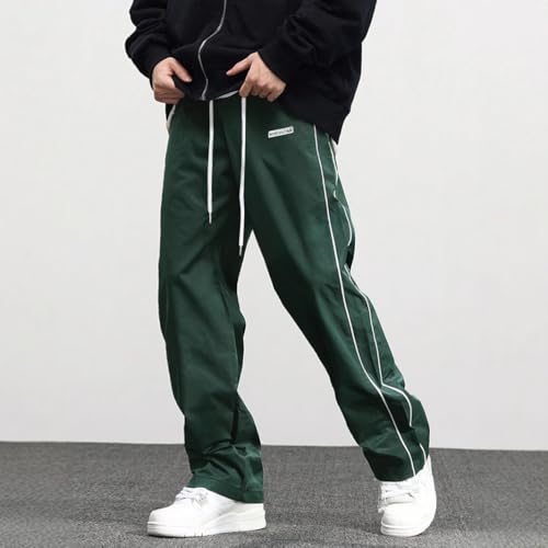 Men's Harajuku Street Drawstring Sports Pants Retro Casual Ankle Strap Sports Pants4