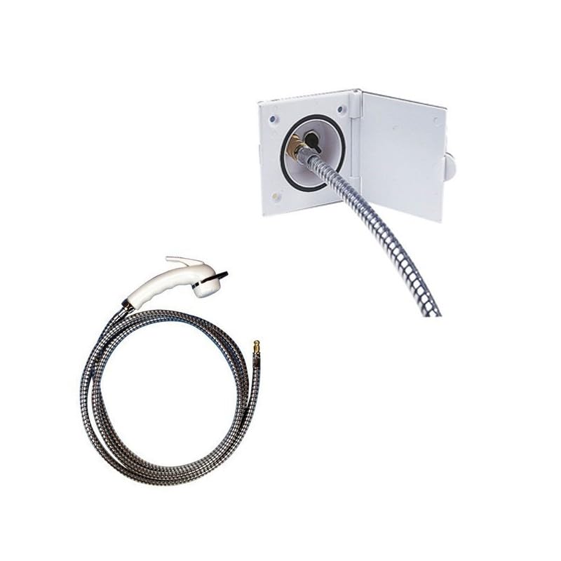 Douchette extérieure avec Socle encastrable et Couvercle pour Caravane et Camping-Car