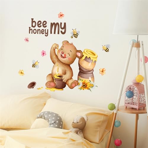Vinilo Decorativo Sacinora Oso Abeja Honey Jar miniatura 3