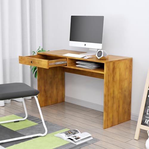 Image of Bniture Wooden Study Table for Home | Engineered Wood Study Table with Storage Shelf & Drawer | Multi Purpose Computer Desk for Writing & Study | Laptop Table for Study Room & Office | Giant Wood