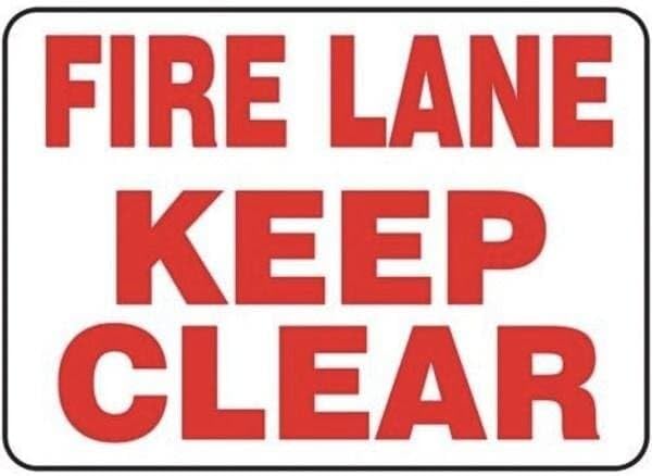 FIRE LANE Safety Sign KEEP CLEAR, Mfr: MVHR498XL-A
