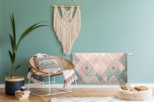 Cache radiateur 110x60 protège et décore avec tapis design magnétique bohème
