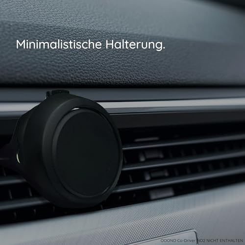 Magnetische Lüftungsgitter Halterung für OOONO CO-Driver NO2 KFZ Clip Lüftungsschlitz Halter Armaturenbrett Formstabil Lüftung Auto KFZ, schwarz