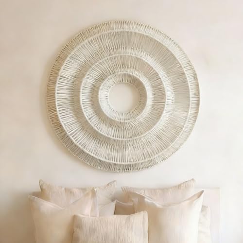 Bergamot 25“ Cotton Rope Woven Wall Hanging Décor, 3D Round