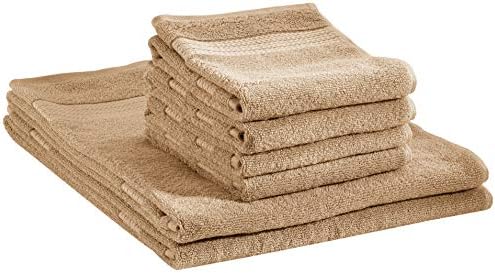 Amazon Basics Performance Towels - 2 Bath and 4 Hand, White