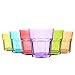 Rink Drink 6 Piece Verres de Couleur, l'eau Ensemble - Vibrant Party Cocktail Multicolore Boire Gobelets - 305ml - 6 Couleurs
