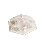 [Luvian] 折りたたみ 食品カバー【60cm 大容量】 テーブルカバー 【防虫 ネット】 密封保護 加厚ワイヤーフレーム 折りたたみ傘式 収納コンパクト 家庭用 アウトドア ピクニック 耐久性 [並行輸入品]