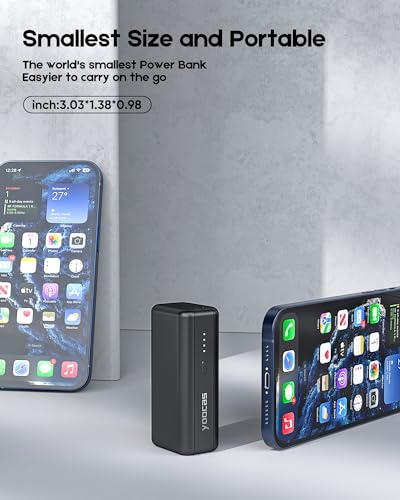 Yoocas RLI050C20W01 Mini Portable Charger- 5000Mah 4.5Oz Lightweight Power Bank-Dual Ports Pd 20W Fast-Charging Battery Pack Compatible thumb #6