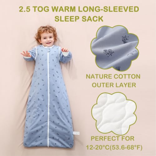 Image of Baby Sleep Sack 2.5 TOG Cotton Ocean M