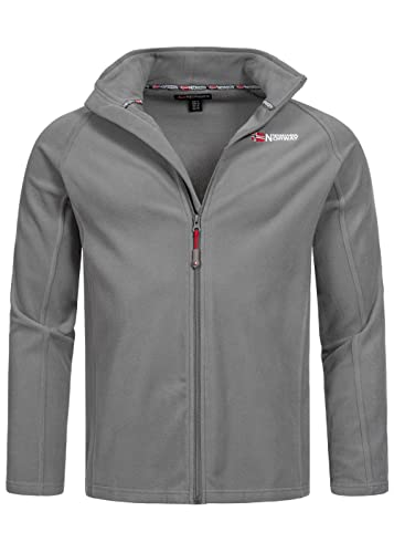 Veste polaire gris clair homme Tug avec col montant et fermeture zippée intégrale