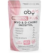 Oby Inositol Pure 40:1 | Myo y D-Chiro Inositol, Acido folico, Zinc, Prebióticos | Vitaminas para...