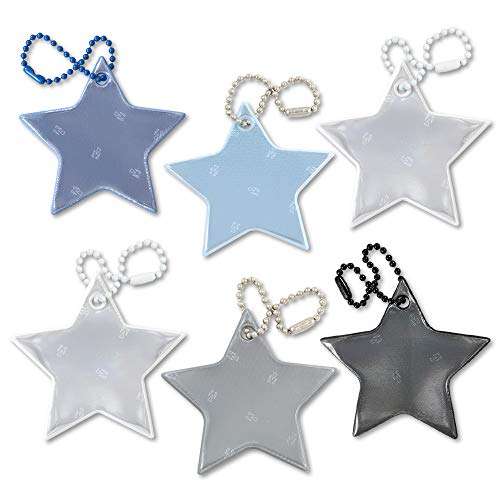 funflector Safety Reflector - Star - Winter Mix - 6-Pack