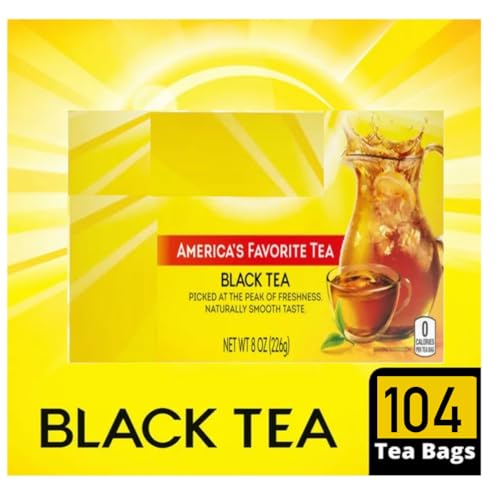 Black Tea Bags, Individually Wrapped, Perfect for Hot or Iced Tea - 104 Count