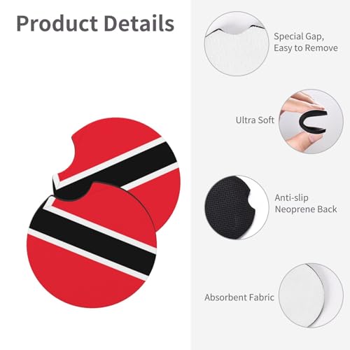 Tapetes para portavasos con bandera de Trinidad y Tobago miniatura 4
