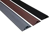 Electriduct D-22 Rubber Duct Cord Cover 1x5/8 Inch Channel Flexible Wire Protector - 5 Feet (Brown)