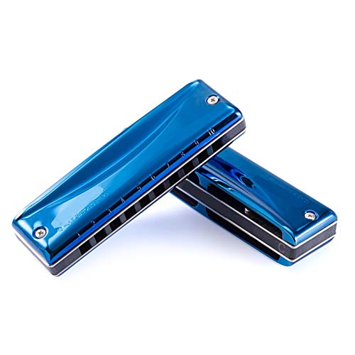 KIRANDIE 10 Trous Blues Harmonica Diatonic Blues Blues Bleu Bleu Professionnel Instrument de Musique clé de C/DB/D/EB/E… - Les Beatles, Paul McCartney, John Lennon, RIngo Starr, George Harrison KIRANDIE 10 Trous Blues Harmonica Diatonic Blues Blues Bleu Bleu Professionnel Instrument de Musique clé de C/DB/D/EB/E… – Image 7