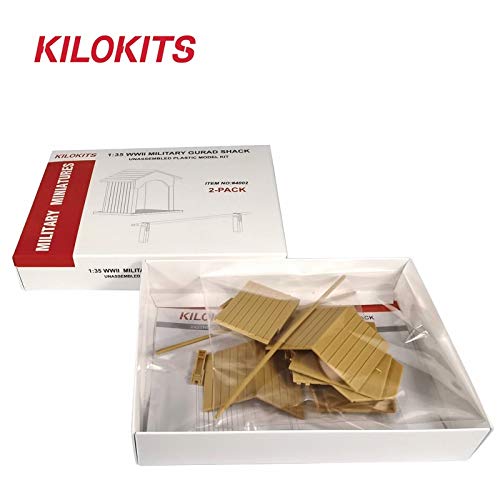 KILOKITS 1/35 Plastic WWII Military Guard Shack Diorama Model Kits 2-Pack - Image 4