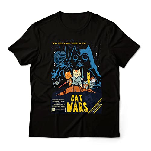 Camiseta Geek Mascilino Cat Wars 5 Cores