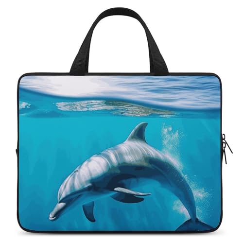 Housse ordinateur portable 12 motif dauphin antichoc et imperméable