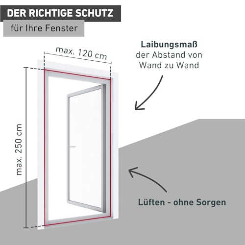 Windhager Insektenschutz PLUS Türvorhang Easy Lamellenvorhang Fliegengitter individuell kürzbar, 120 x 250 cm, anthrazit, 04315, Schwarz