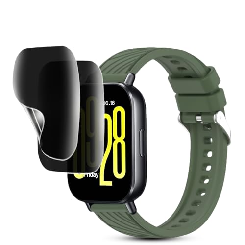 �y�`�����h�~ 2���Z�b�g�zFor Xiaomi Redmi Watch 5 Active �t�B���� �`�����h�~ �L�Y�h�~ For Redmi Watch 5 Active �ی�t�B���� �v���C�o�V�[�t�B���� TPU�f�� 3D�݌v �����h�~ �C�A���X �w��h